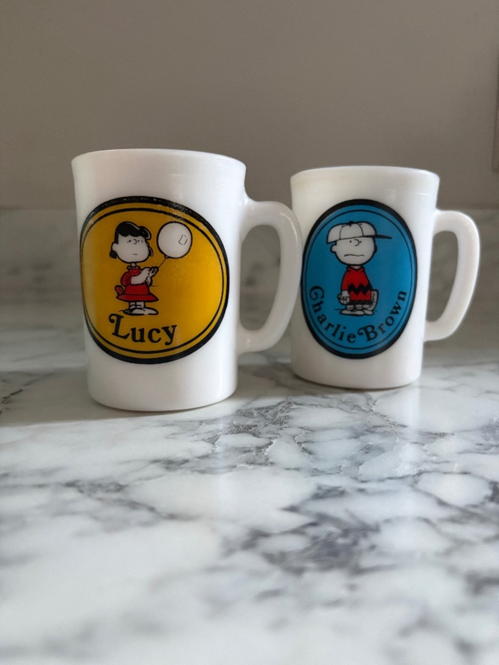 Lucy and Charlie Brown Vintage mug Set